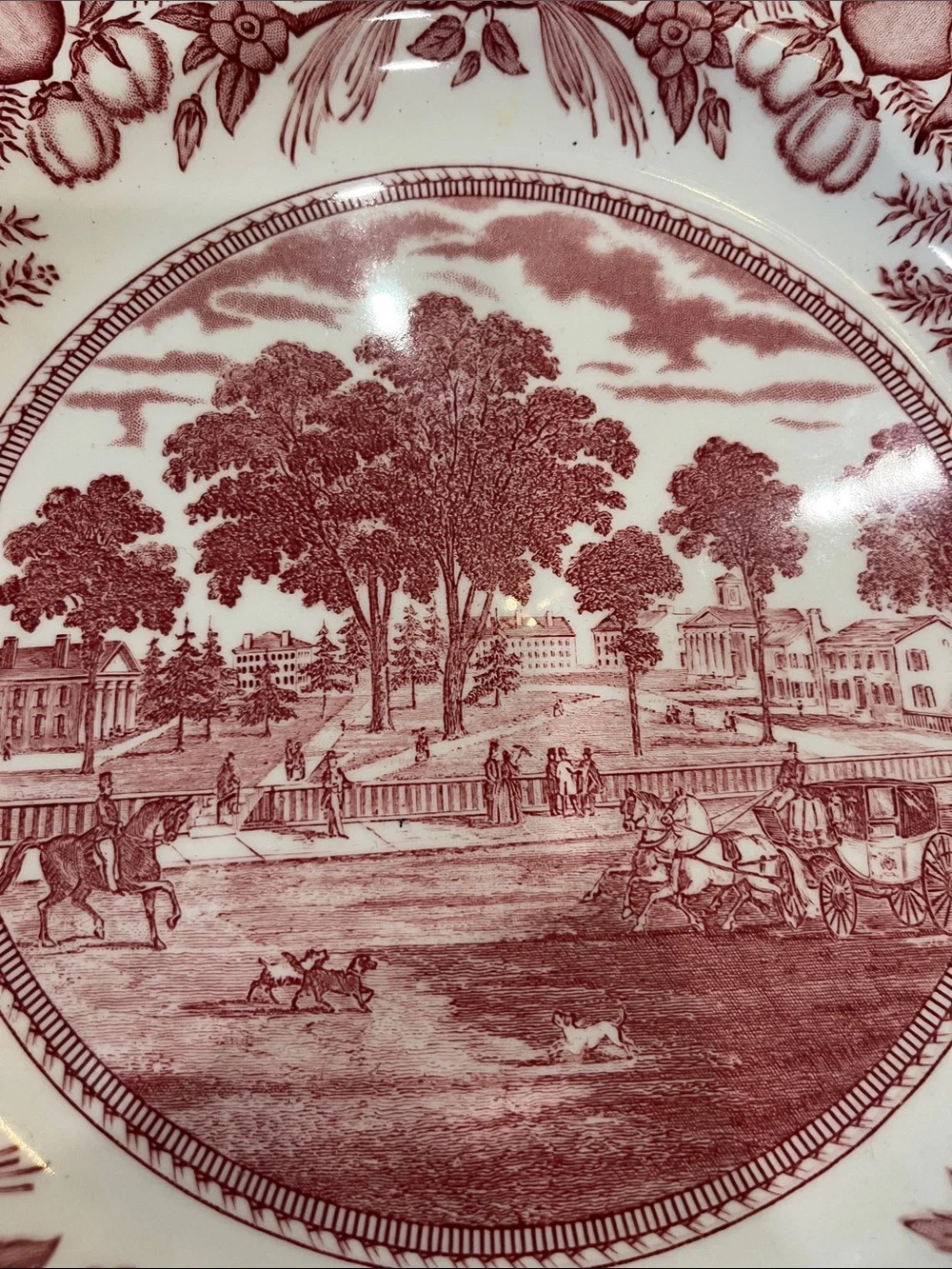 Wedgwood University of Georgia Transferware Plate in Burgundy